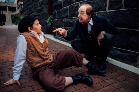 Ella Levri (Oliver!) and Mike Baker (Fagin). Photo courtesy of Sterling Playmakers.