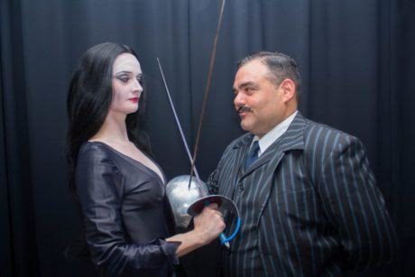 Jennifer Zellers (with Joe Carlucci) in 'The Addams Family.' Photo by Chris Miller.