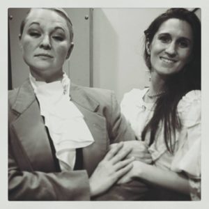 Edwin Drood (Karissa Swanigan) and Rosa Bud (Shaina Kuhn). Photo courtesy of Landless Theatre Company.