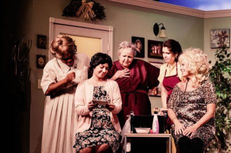 Brenda Parker (Clairee), Kelsey Yudice (Shelby), Patricia Spencer Smith (Ouiser), Susan Smythe (Annelle), and Carla Crawford (Truvy). Photo by Misty Smith.