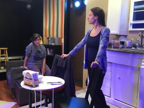 Jessie (Jennifer Berry George) shares painful memories and regrets with her mother Thelma (Melissa B. Robinson) in the kitchen of their country home. Photo courtesy of The Highwood Theatre.
