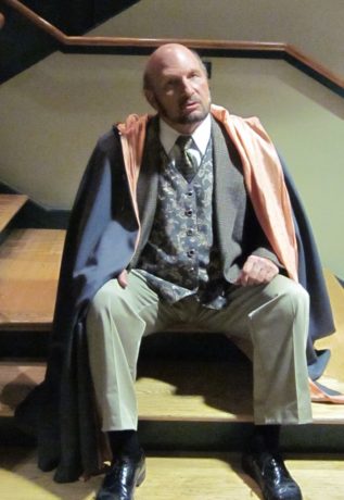 Dell Pendergrast as William Gillette in Postmortem. Photo courtesy of Montgomery Playhouse.