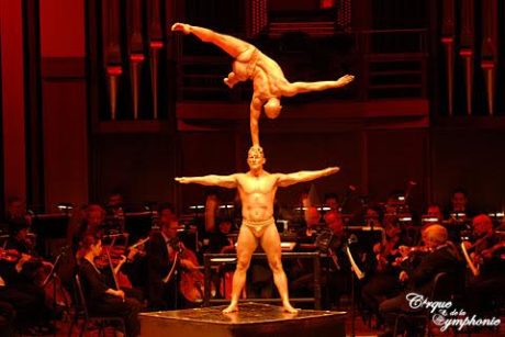 Jaroslaw Marciniak and Dariusz Wronski, otherwise known as strongmen Jarek and Darek. Photo courtesy of Cirque de la Symphonie.
