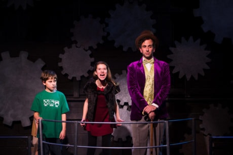 William Price, Sissy Sheridan and John Loughney in Roald Dahl's Willy Wonka. Photo by Traci J. Brooks Studios. 