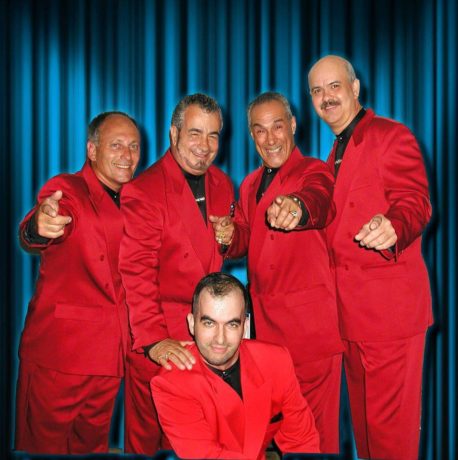 The Casinos: Peter Chacona Jr. (front), Kenny Schydecker, Peter Chacona Sr., Zeke Suarez, George Santiago