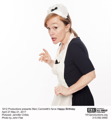 Jennifer Childs in a promotional photo for Happy Birthday. Photo by John Flak.