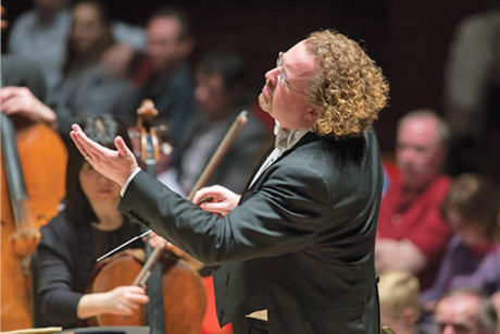 Stéphane Denève conducting The Philadelphia Orchestra. Photo courtesy The Philadelphia Orchestra.