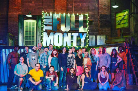 The company of The Full Monty at The Players Club of Swarthmore.
