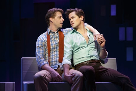 Christian Borle and Andrew Rannells in Falsettos. Photo by Joan Marcus.