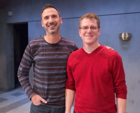 Composer Robert Maggio and playwright/lyricist Michael Hollinger. Photo by Mark Garvin.