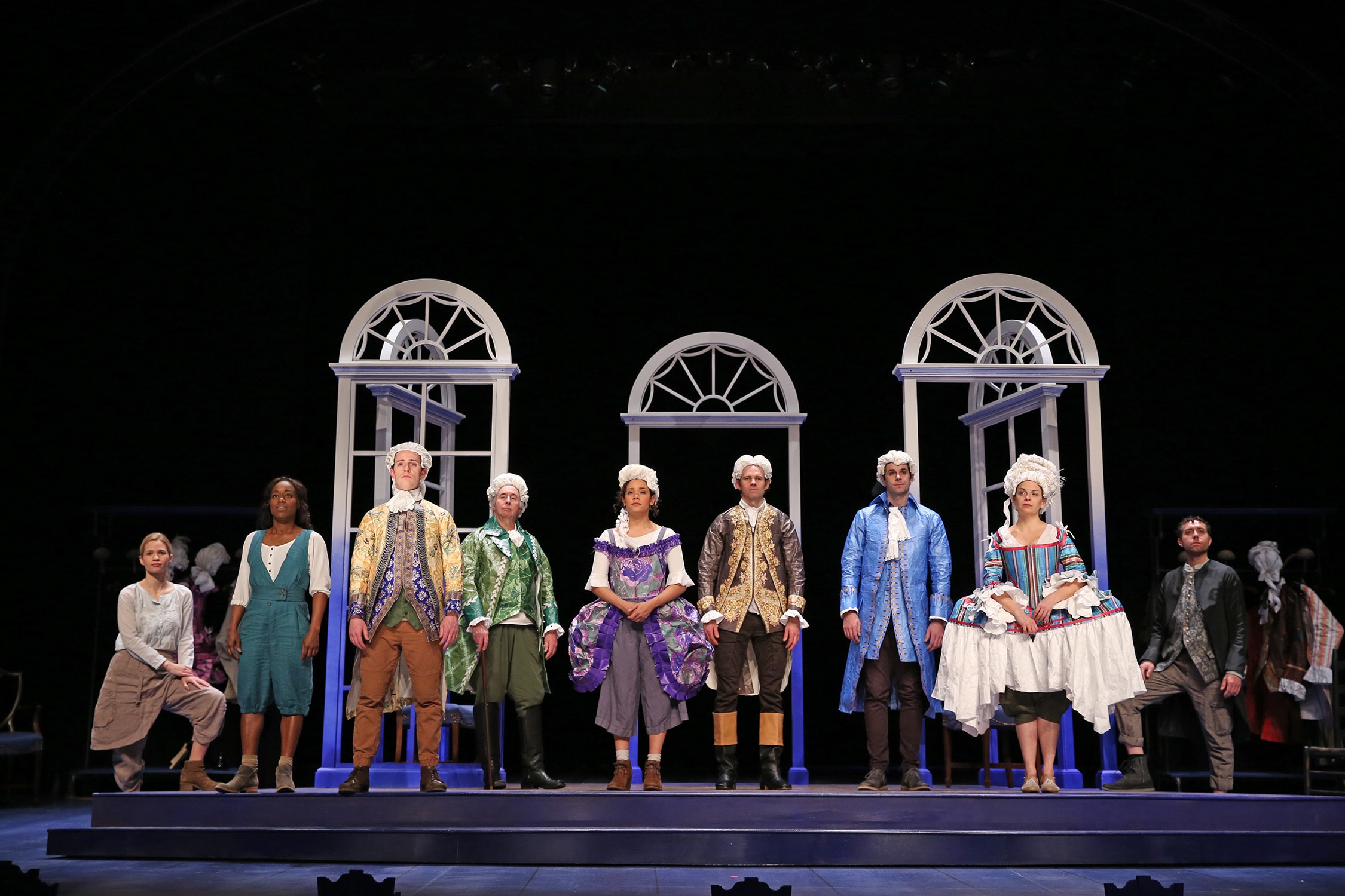 The cast of Jefferson's Garden. Photo by Carol Rosegg.