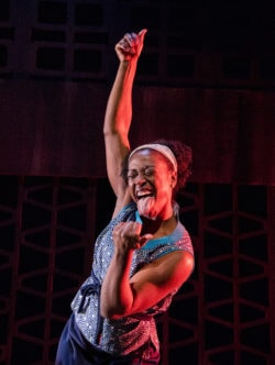 Erika Rose in Caleen Sinnette Jennings' Queens Girl in Africa at Mosaic Theater Company. Photo by Stan Barouh.