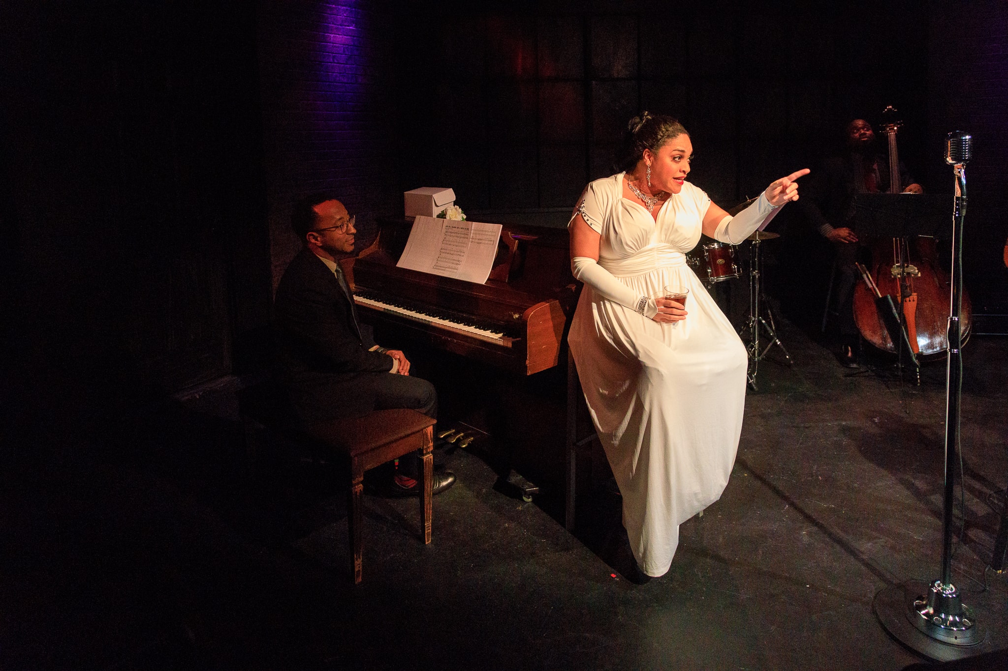 Mark Meadows and Iyona Blake in Lady Day at Emerson's Bar and Grill. Photo by Keith Waters Kx Photography.