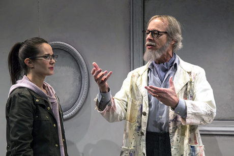 Keri Eastridge as Writer and Nigel Reed as Matisse in All She Must Possess at Rep Stage. Photo courtesy of Katie Simmons-Barth.