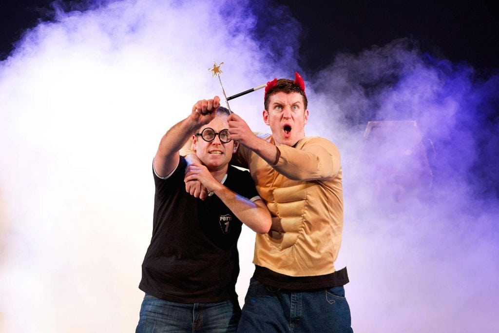 Jefferson Turner and Daniel Clarkson in Potted Potter. Photo courtesy of Potted Potter.