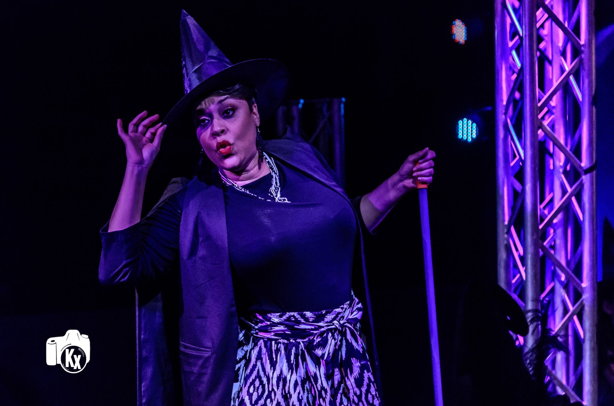 Iyona Blake as Destiny in Witch, now playing at Creative Cauldron. Photo by Kx Photography.