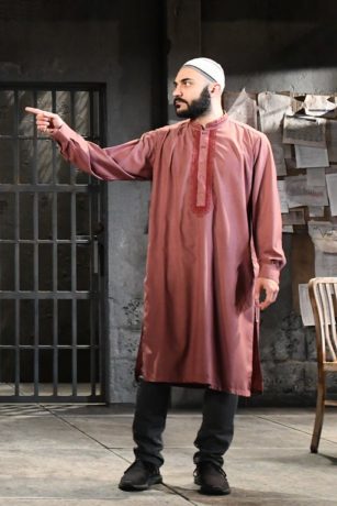 Maboud Ebrahimzadeh as Bashir in Ayad Akhtar's THE INVISIBLE HAND at Olney Theatre Center through June 10. (Photo: Stan Barouh)