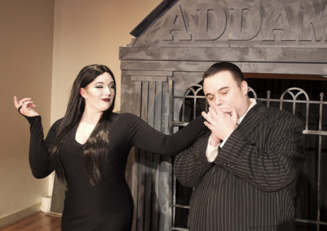 Sarah Jane Scott as Morticia and Jay Tilley as Gomez. Photo by Mieke Trudeau. 