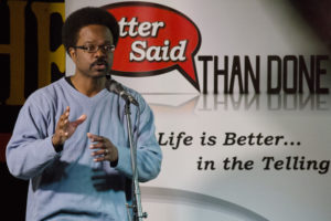Storyteller Nick Baskerville. Photo courtesy of Better Said Than Done.