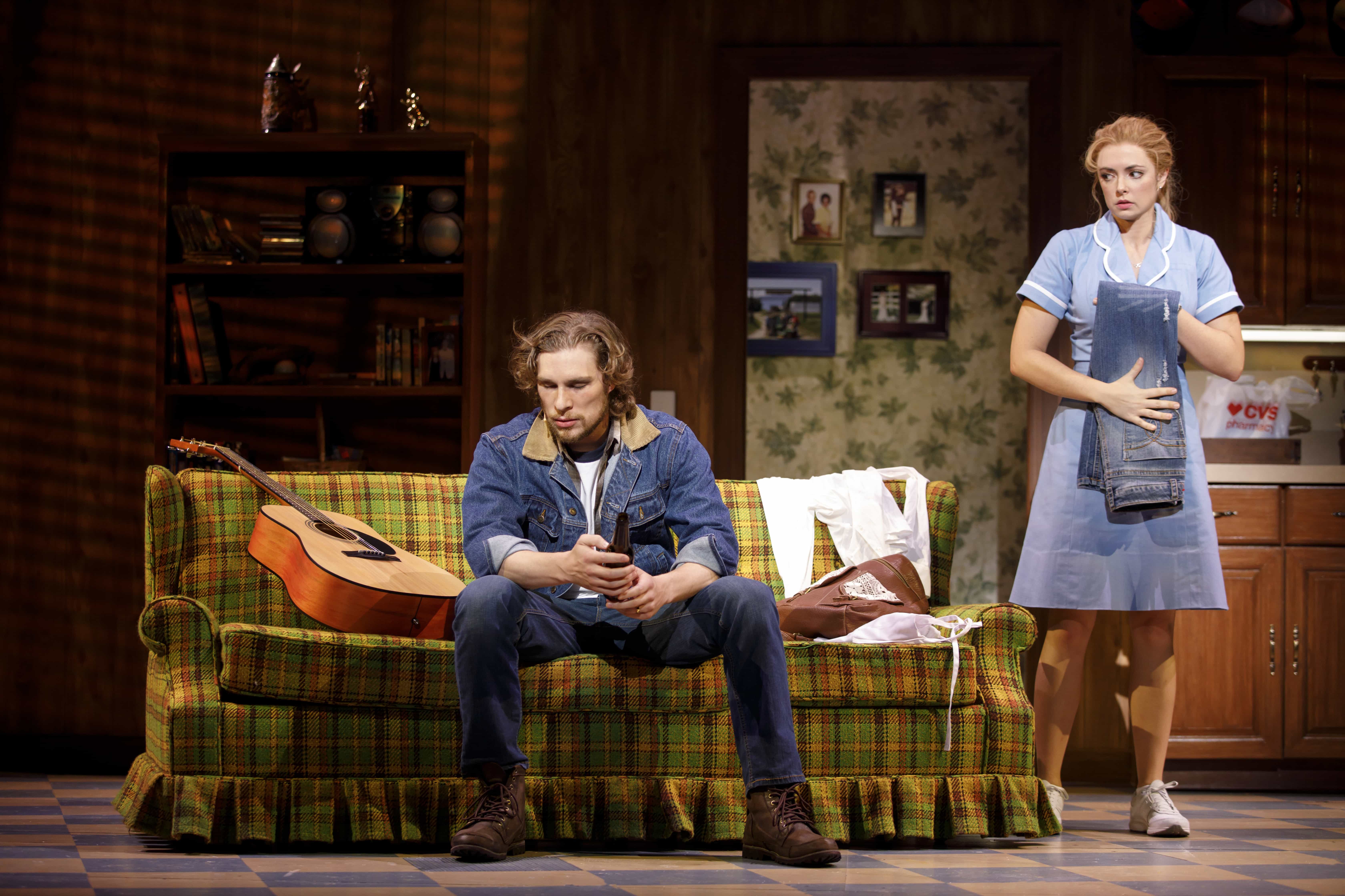Nick Bailey and Desi Oakley in the national tour of Waitress. Photo by Joan Marcus. 