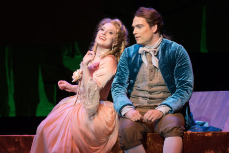 Emily Pogorelc and Alek Shrader in Candide. Photo by Scott Suchman. 