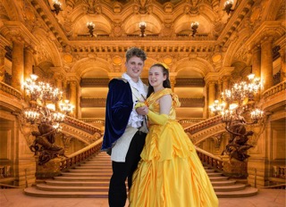 Jack White and Cynthia Jacobson in BRAVO Productions' Beauty and the Beast Jr. Photo courtesy of BRAVO Productions.
