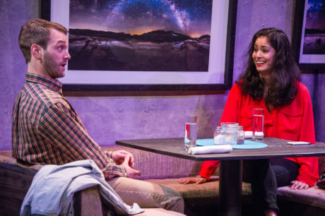 Josh Sticklin & Shanta Parasuraman in Other Life Forms, now playing at the Keegan Theatre. Photo by C. Stanley Photography.