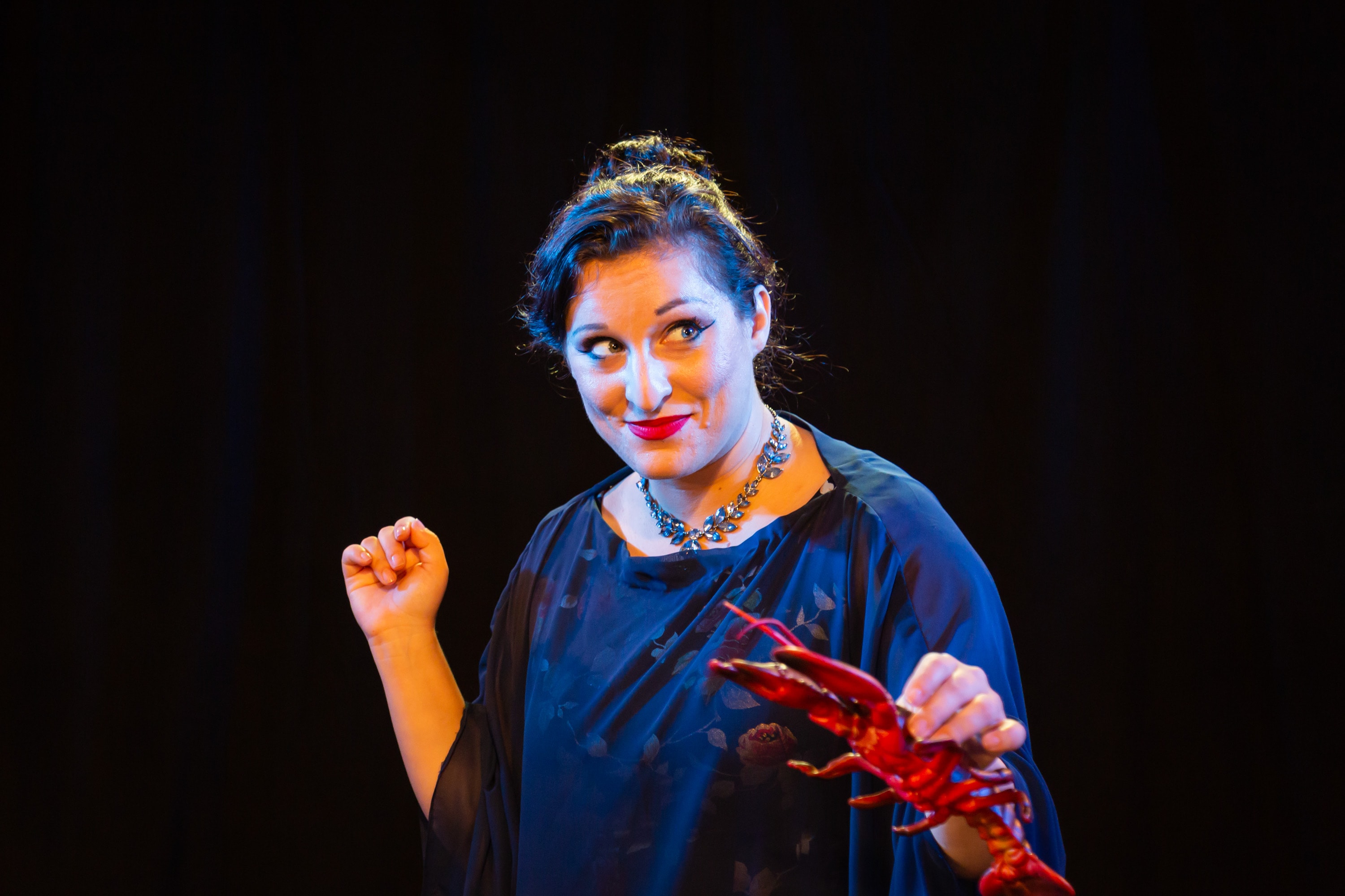 Alani Kravitz as Paige in Dinner, now playing at 4615 Theatre Company. Photo by Ryan Maxwell Photography.