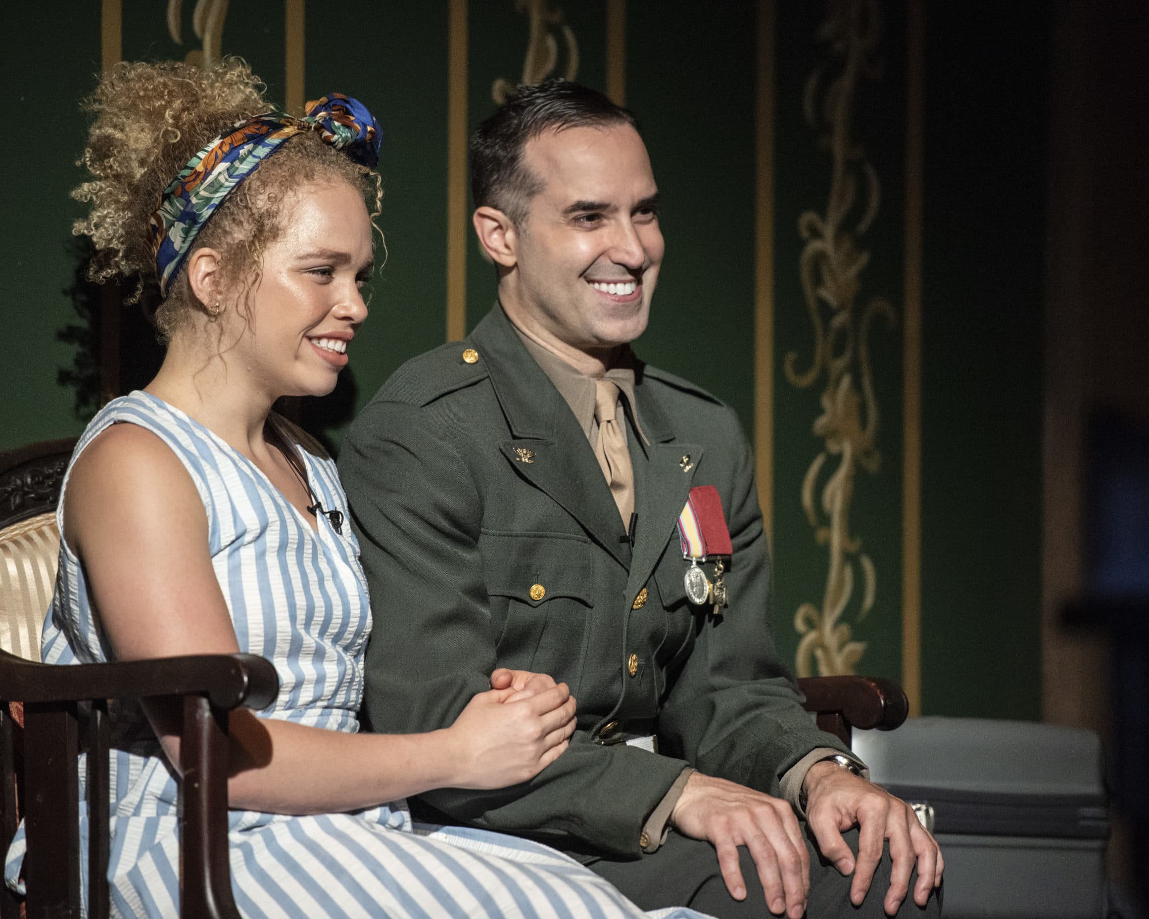 Review: ‘Hero’s Welcome’ at 1st Stage Theatre Angeleaza Anderson and Nick DePinto in "Hero's Welcome" at 1st Stage.