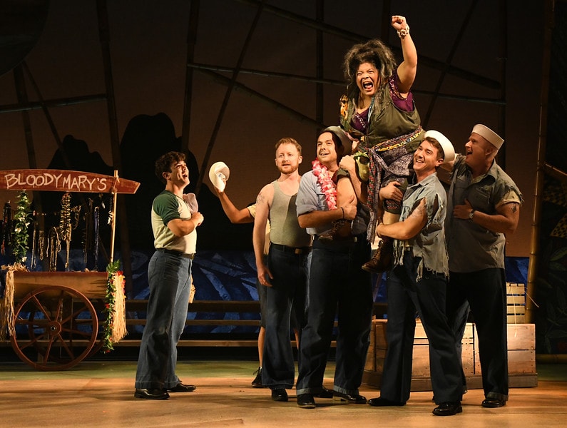 Cheryl J. Campo and the cast of South Pacific. Photo by Stan Barouh.