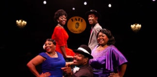 The cast of Ain't Misbehavin', now playing at Toby's Dinner Theatre. Photo courtesy of Toby's Dinner Theatre.