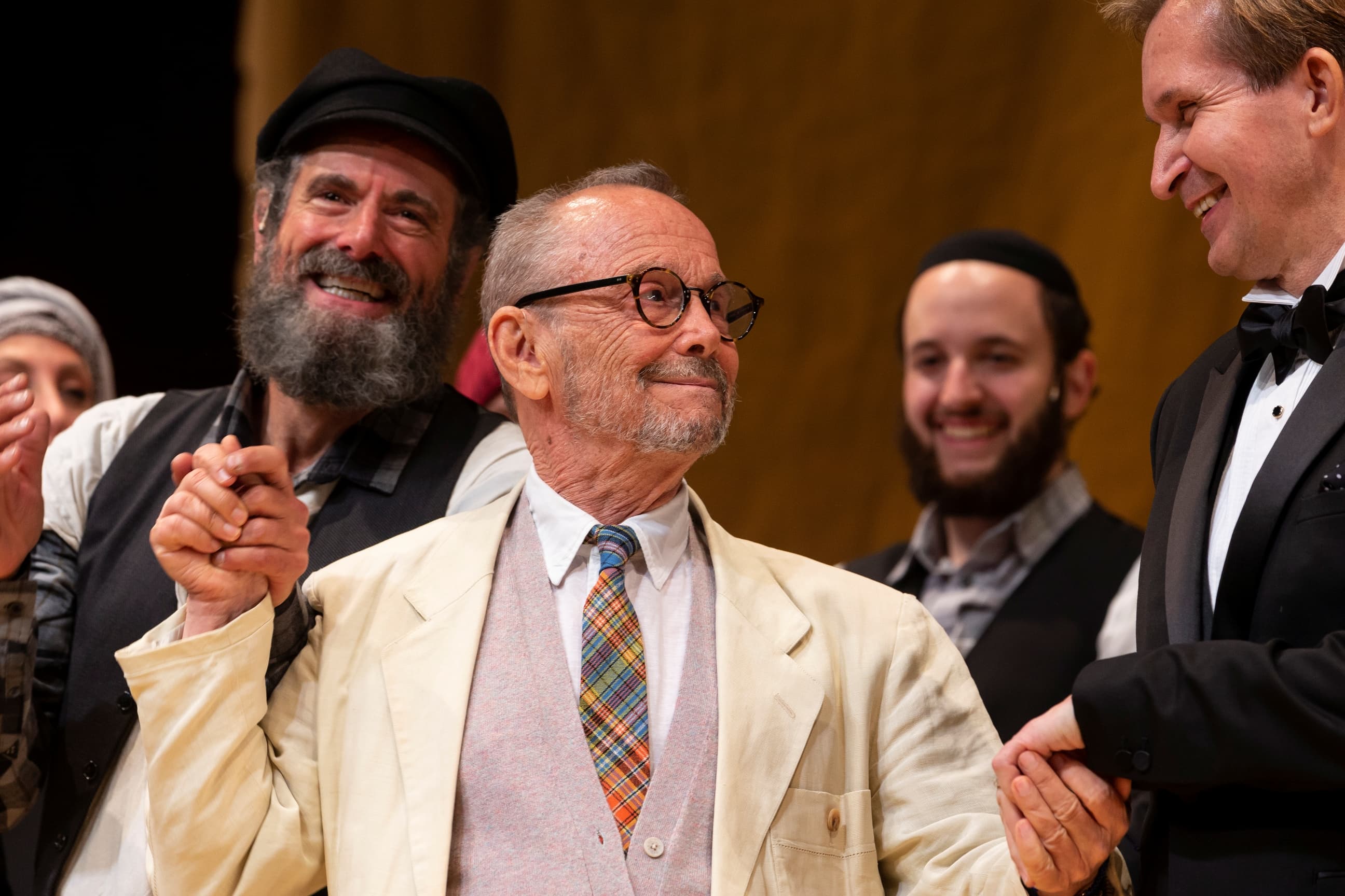 Joel Grey with members of the cast and team on opening night of Fiddler on the Roof. Photo Courtesy of the Production.