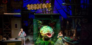 Little Shop of Horrors plays through October 12, 2018, at the Clarice Smith Performing Arts Center. Photo by Stephanie S. Cordle/University of Maryland.