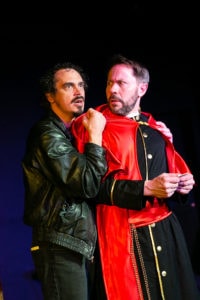 Ian Blackwell Rogers as Ferdinand and Steve Lebens as the Cardinal. Photo by Claire Kimball