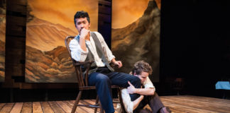 Jacob Yeh and John Sygar in John Steinbeck’s “East of Eden” at NextStop Theatre Company. Photo by Lock and Company.