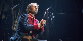 Nick Cartell as Jean Valjean in Les Misérables at the Hippodrome Theatre. Photo by Matthew Murphy.