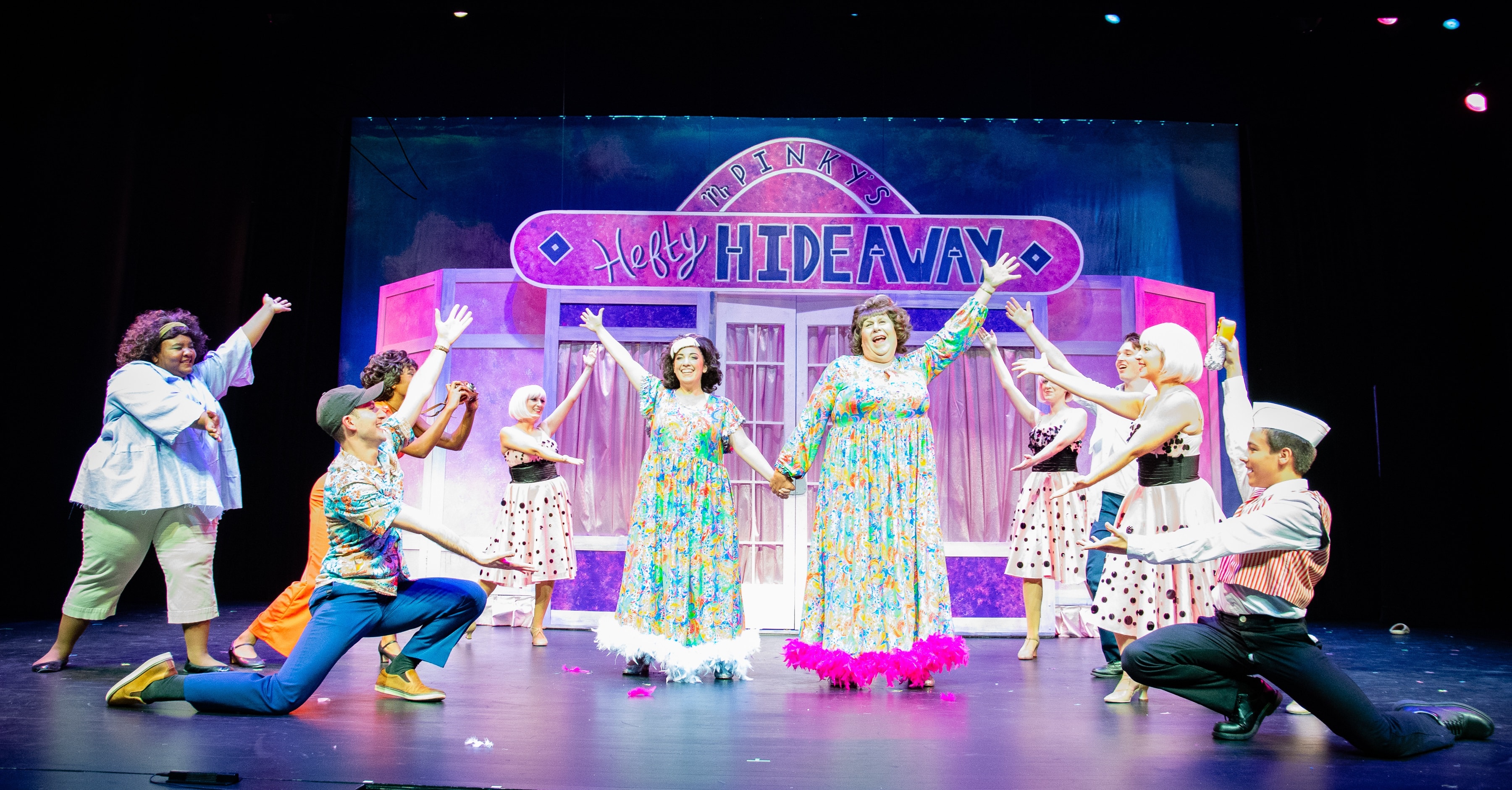 The cast of Reston Community Players' production of Hairspray, playing through November 10. Photo by Chip McCrea Photography.