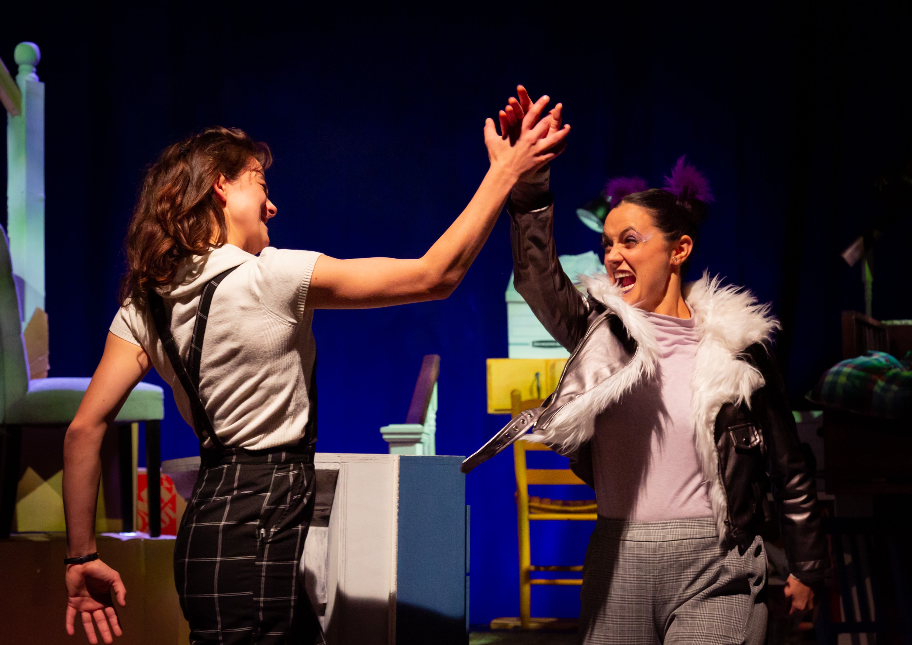 Madeline Key and Robyn Rikoon in Sheila and Moby by Flying V Theatre Company. Photo by Ryan Maxwell Photography.