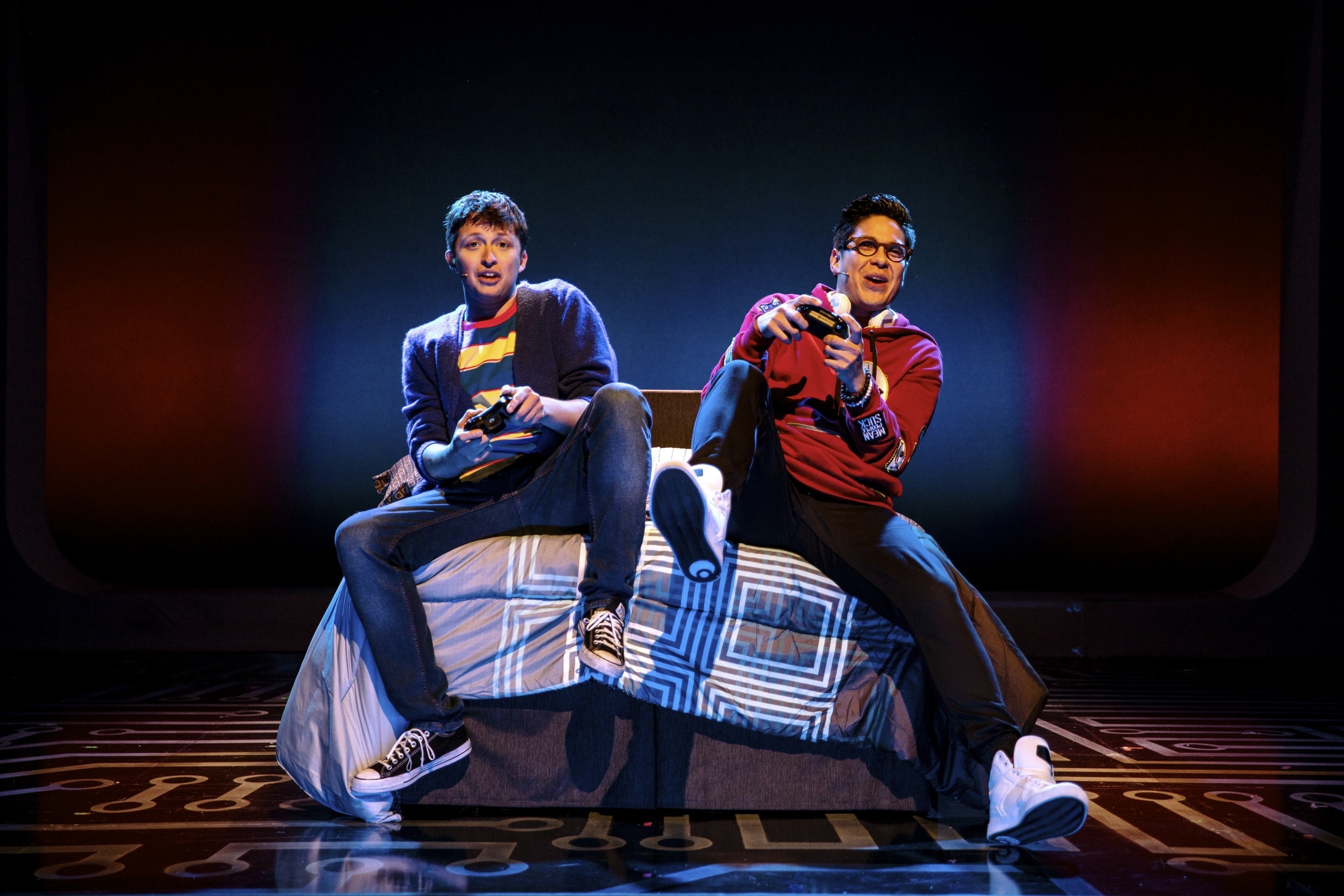 4.Will Roland as Jeremy and George Salazar as Michael in Be More Chill. Photo by Maria Baranova.