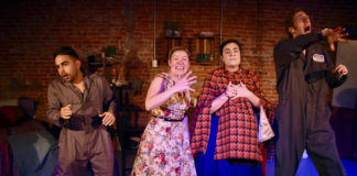 Steven Soto, Mary Myers, Francesca Marie Chilcote and Colin Connor in Dario Fo’s 'Can’t Pay, Won’t Pay!' from Nu Sass Productions. Photo by Mara Sherman.