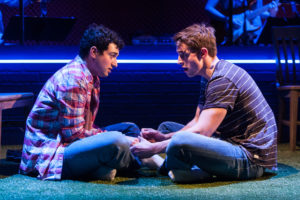 Jimmy Mavrikes (Will) and Lukas James Miller (Mike) in Girlfriend. Photo by Christopher Mueller.