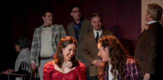 Charley's Aunt plays through December 23 at Fells Point Corner Theatre. Photo by Trent Haines-Hopper.
