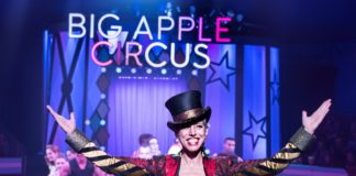 Ringmaster Stephanie Monseu in the Big Apple Circus. Photo by Juliana Crawford.