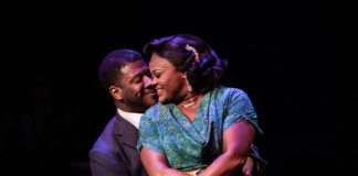 Kevin McAllister and Nova Y. Payton in Ain't Misbehavin' at Signature Theatre. Photo by Margot Schulman.