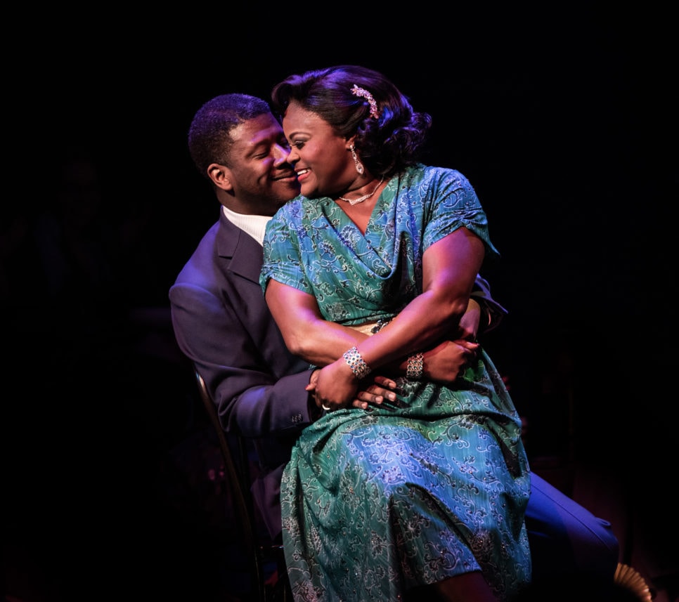 Kevin McAllister and Nova Y. Payton in Ain't Misbehavin' at Signature Theatre. Photo by Margot Schulman.