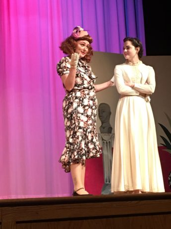 Hayley Katarina (Margaret) and Hannah Brown (Hero) in Castaways Repertory Theatre's production of Much Ado About Nothing. Photo by Hannah Butler. 