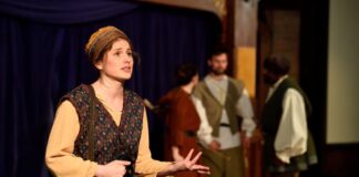 Sienna Goering as Imogen, with Marnie Kanarek, Michael Makar, and Joe Lewis