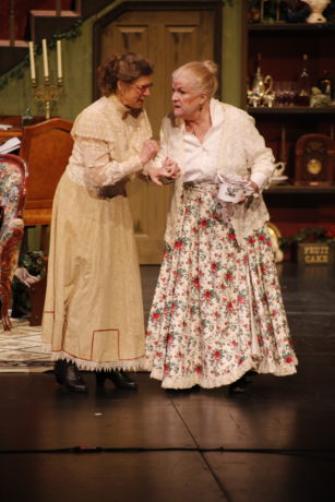 Catherine Lyon (Martha Brewster) and Beth Hughes-Brown (Abby Brewster) in The Arlington Players' production of Arsenic and Old Lace. Photo by Bermet Sydygalieva.