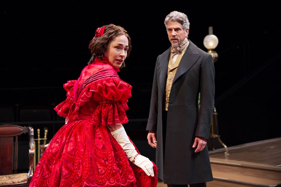 Laura C. Harris as Catherine Sloper and James Whalen as Dr. Austin Sloper in The Heiress at Arena Stage. Photo by C. Stanley Photography.