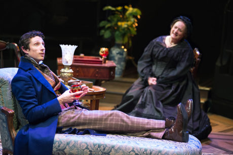 Jonathan David Martin as Morris Townsend and Nancy Robinette as Lavinia Penniman in 'The Heiress' at Arena Stage. Photo by C. Stanley Photography.